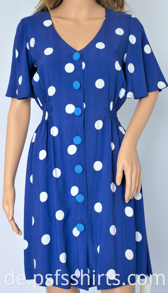 Blue Polka Dot Dress